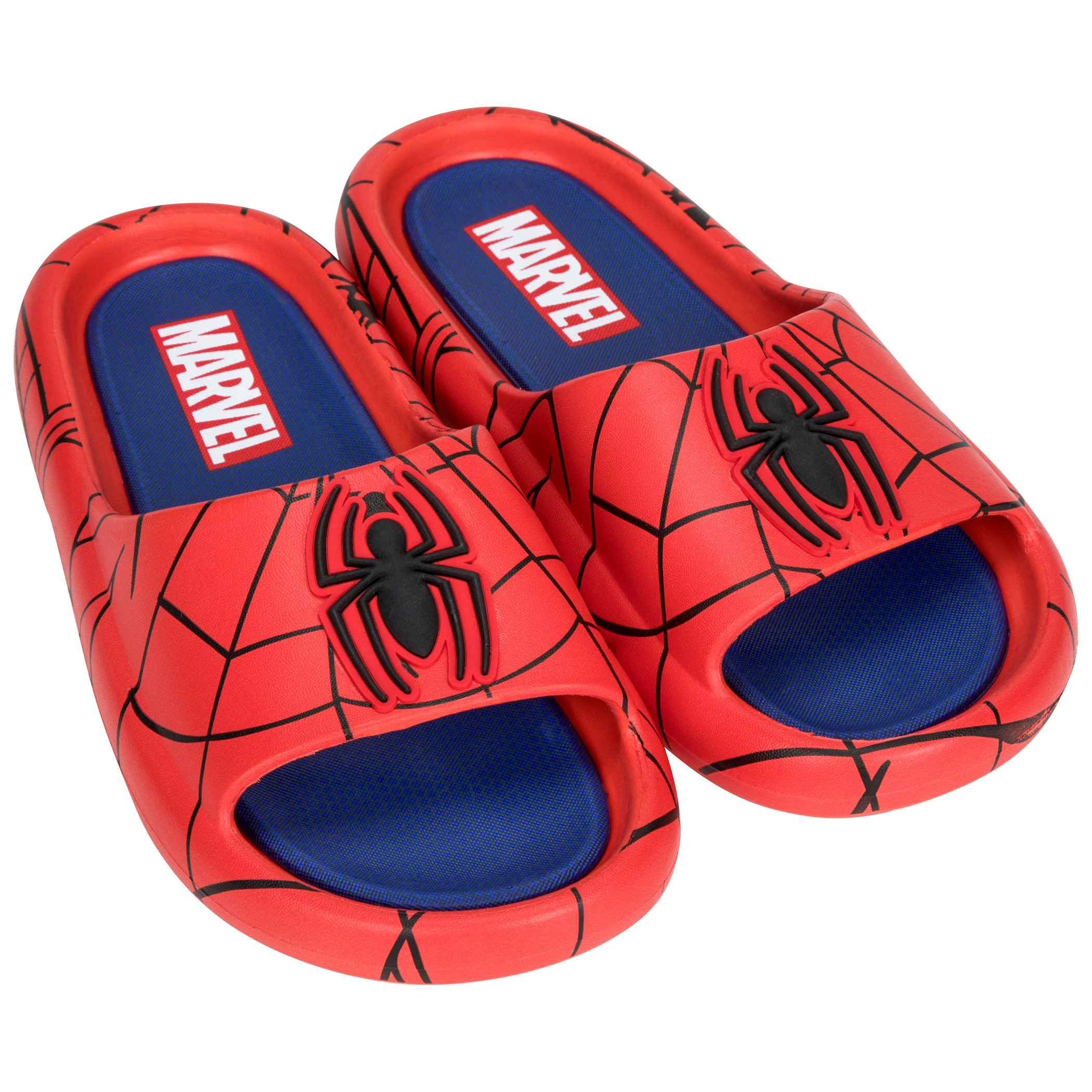 Spider-Man Webbed Logo Men's Cloud Comfort Foam Slide Sandals